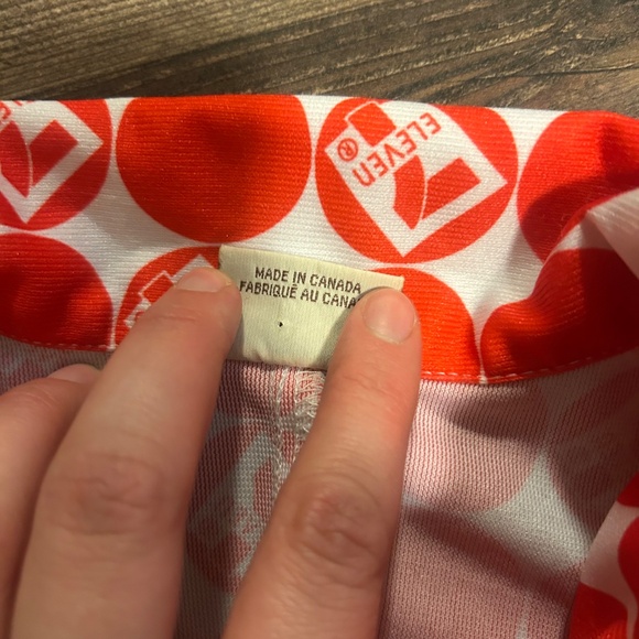 Vintage 70s 7/11 Uniform Polyester Shirt Size S - Picture 3 of 7